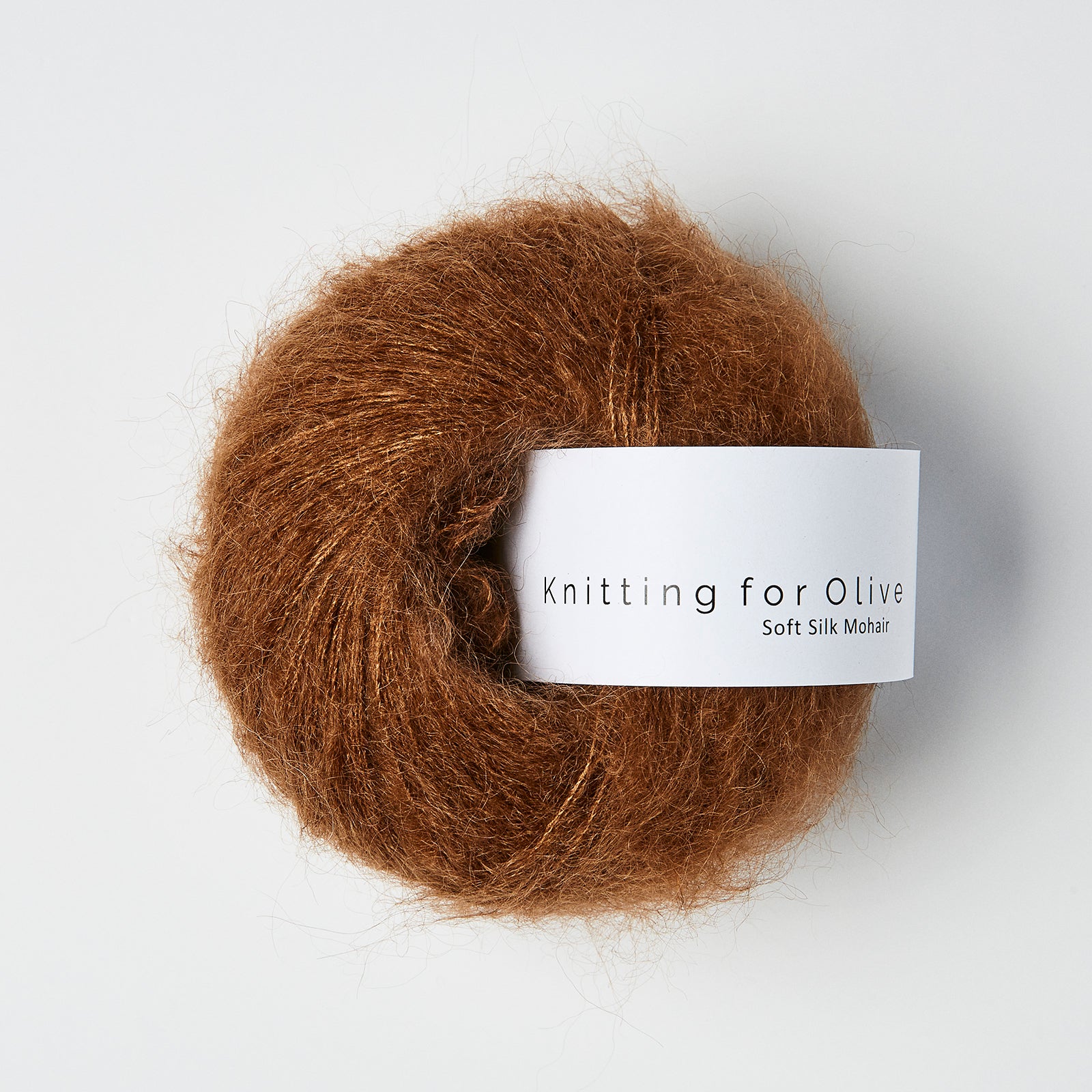 Heavy Merino som harmonerer med Soft Silk Mohair - Mørk Cognac