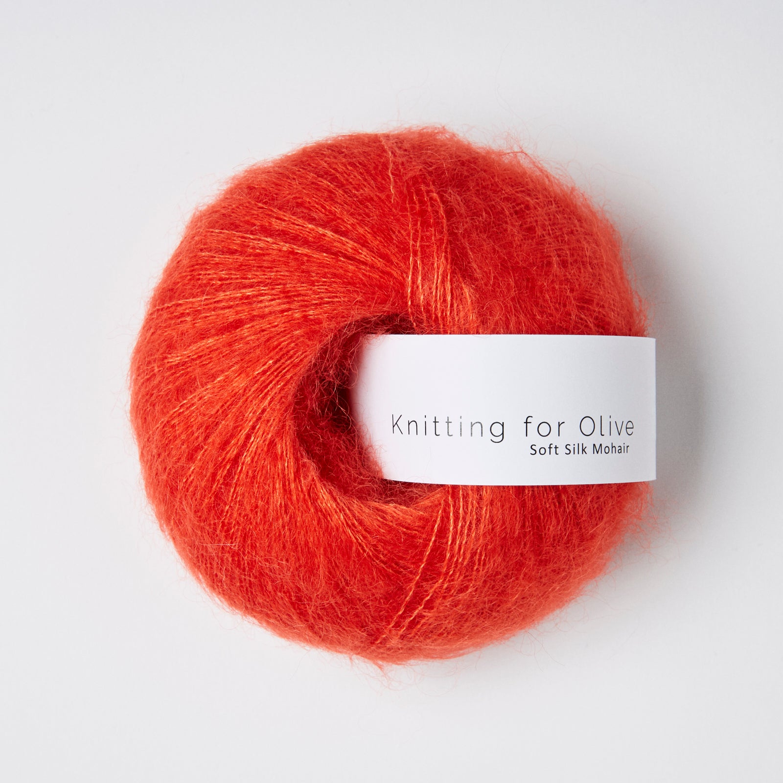 Merino som harmonerer med Soft Silk Mohair - Blodappelsin