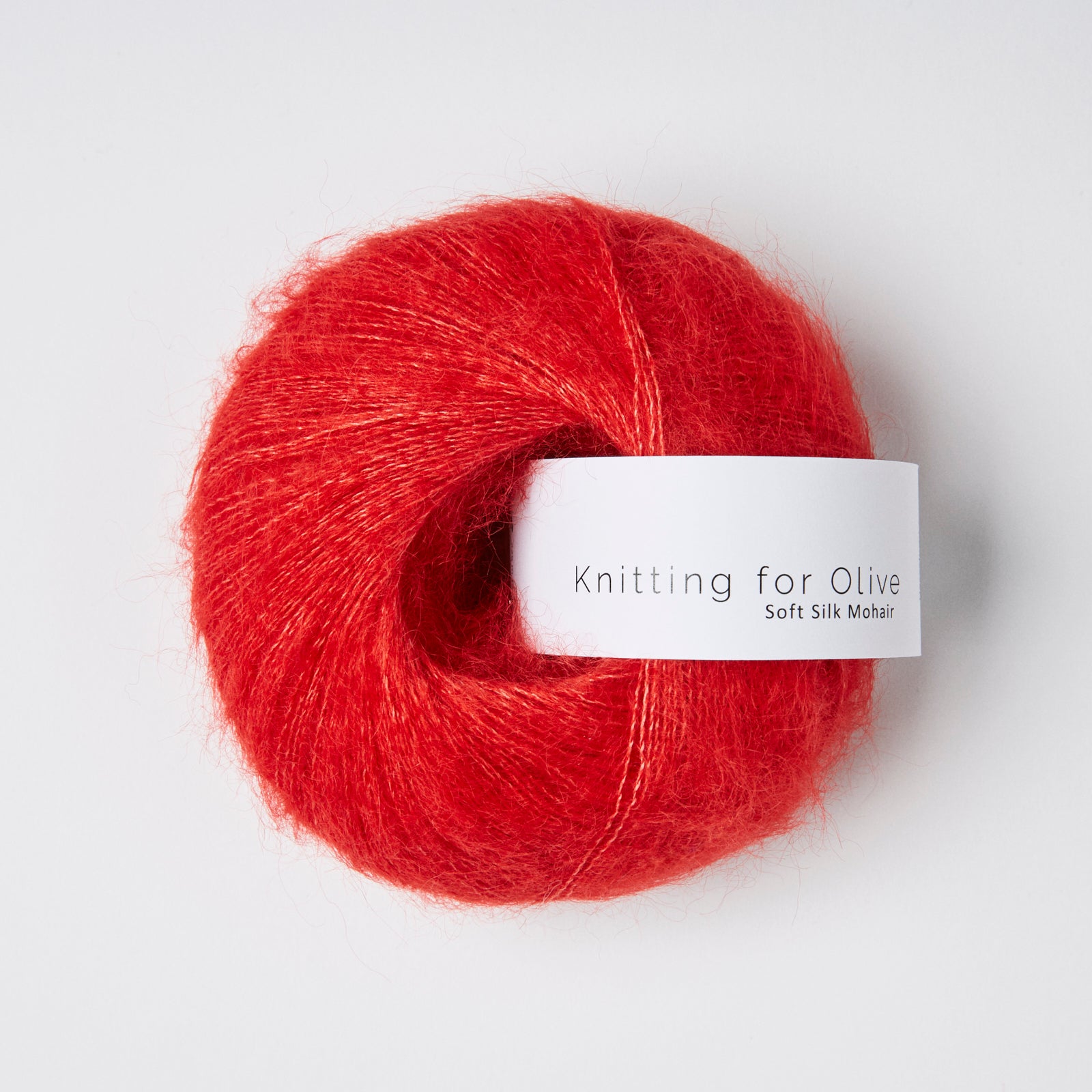 Heavy Merino som harmonerer med Soft Silk Mohair - Ribsrød