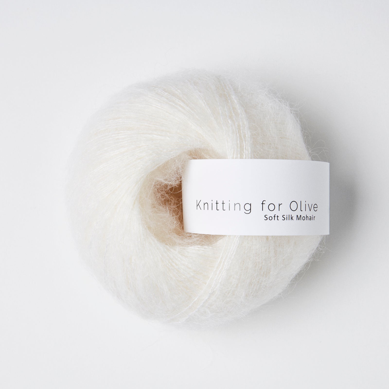 Merino som harmonerer med Soft Silk Mohair - Snefnug