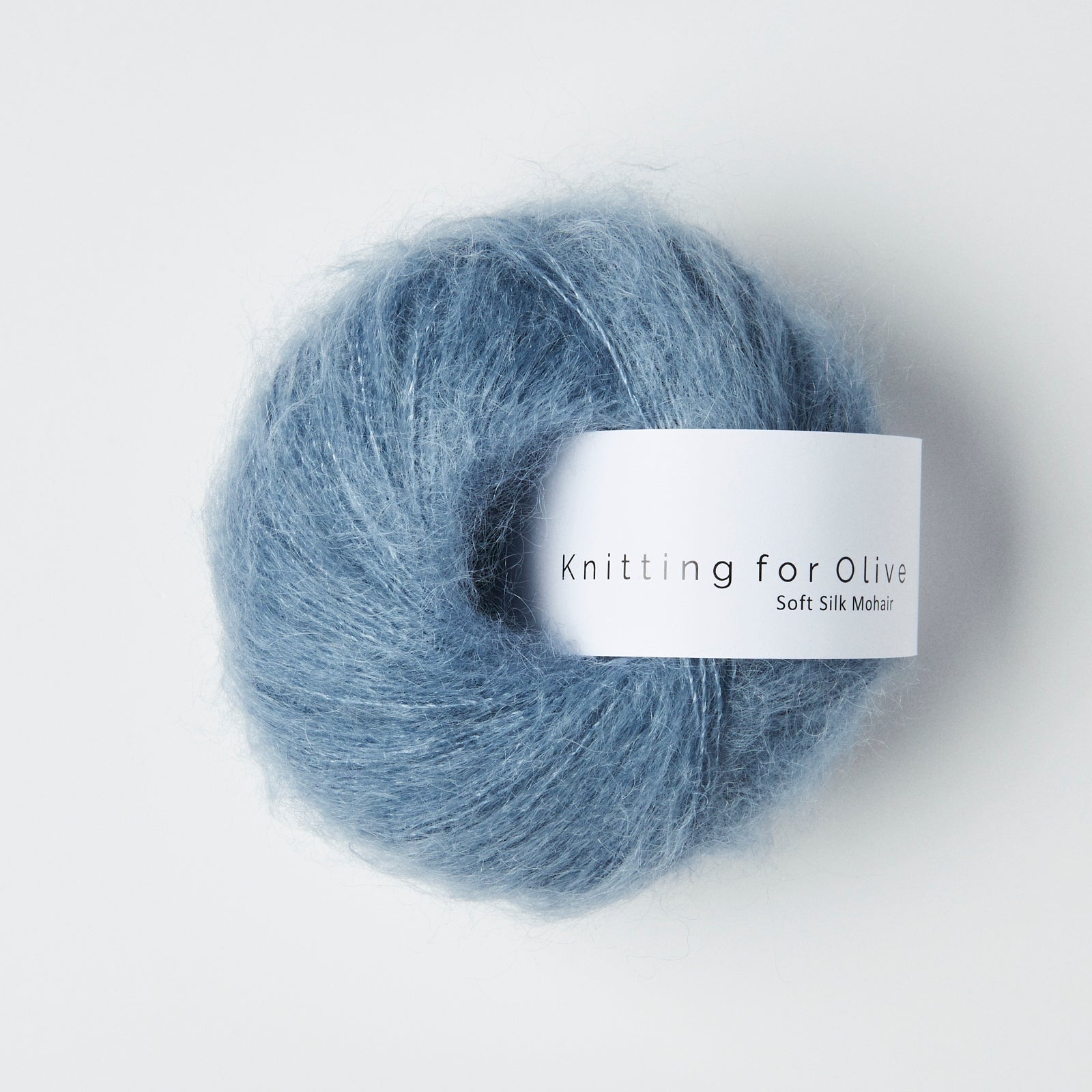 Merino som passer til Soft Silk Mohair - Støvet Dueblå