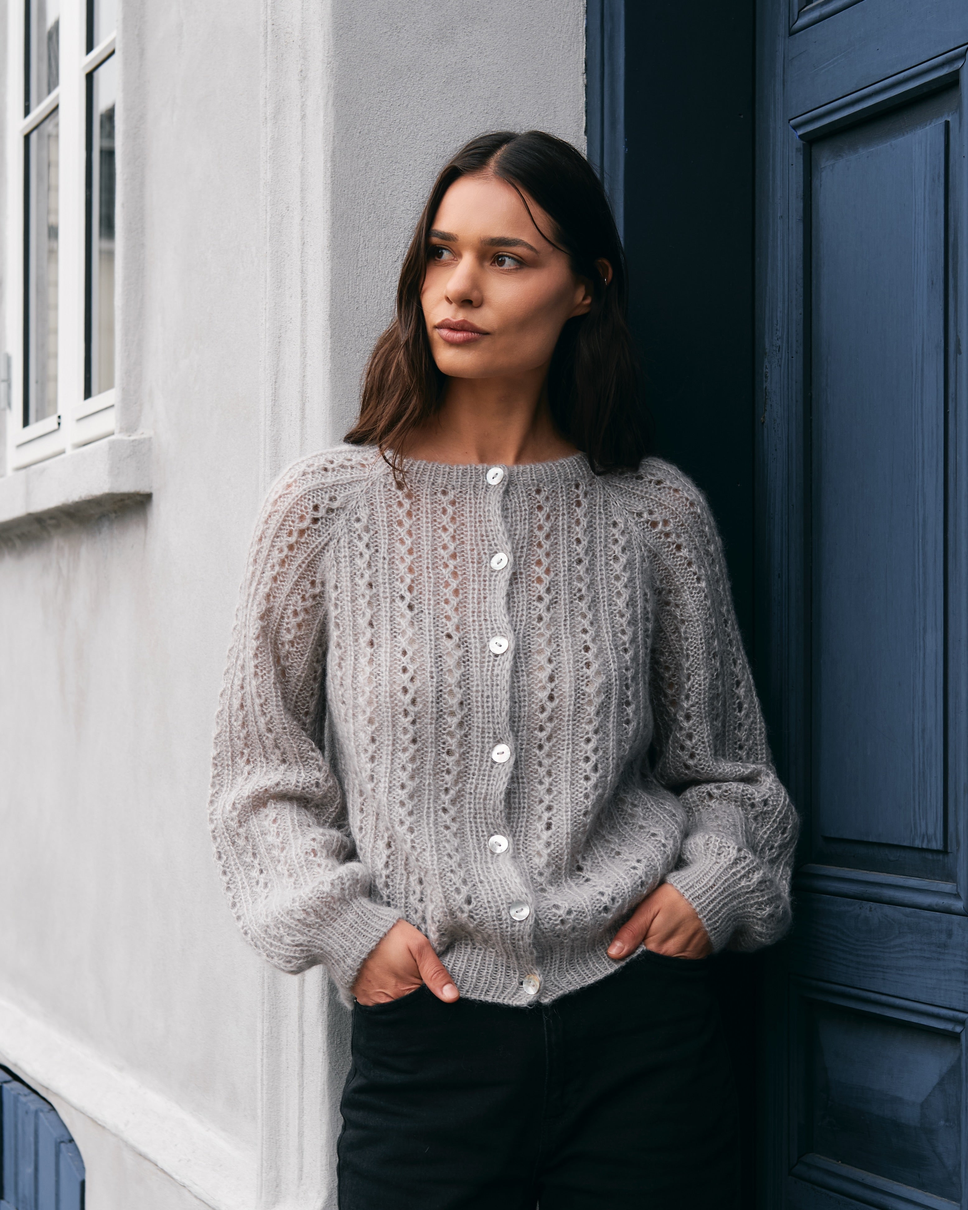 Vaffelcardigan - Dansk