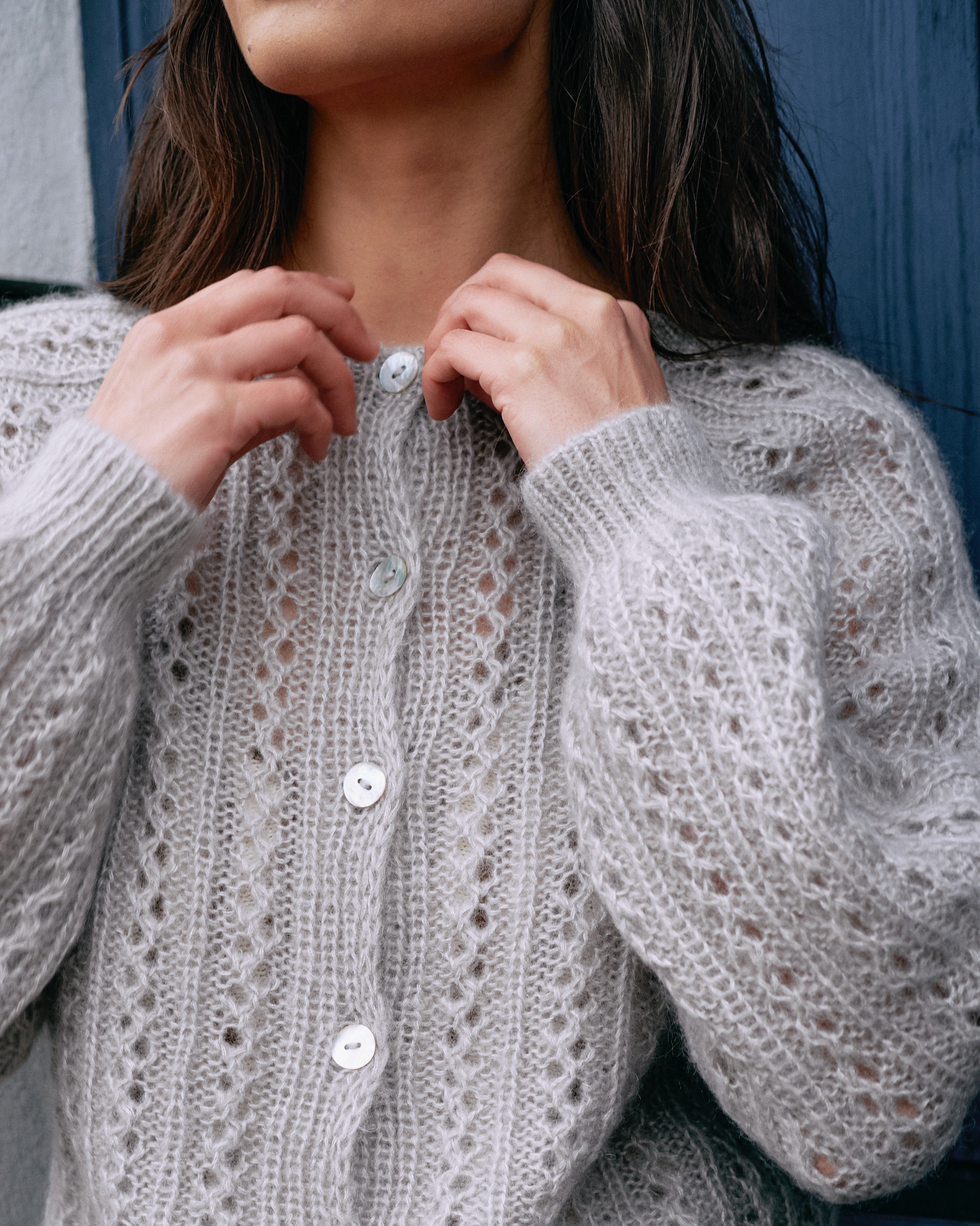 Vaffelcardigan - Dansk