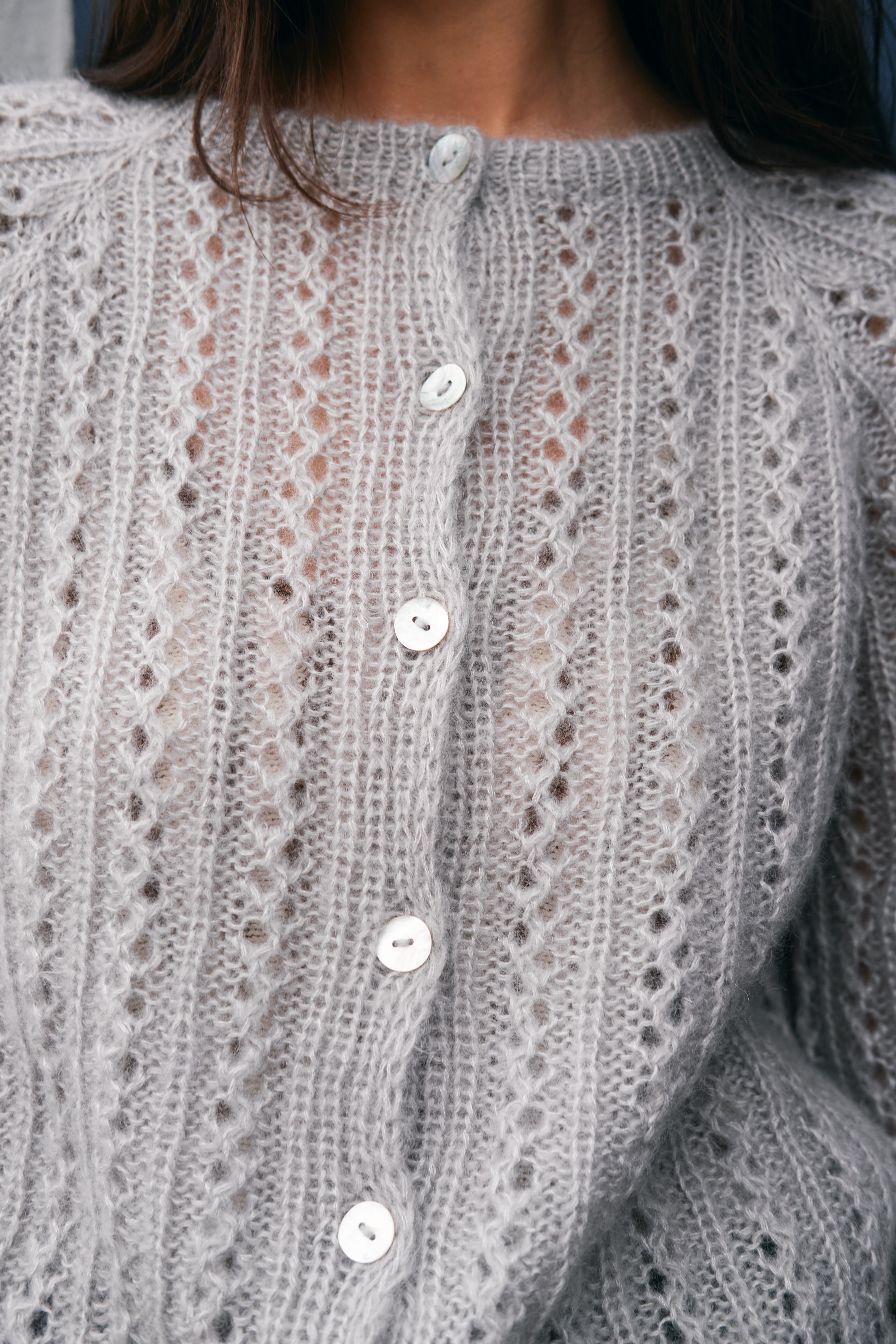 Vaffelcardigan - Dansk