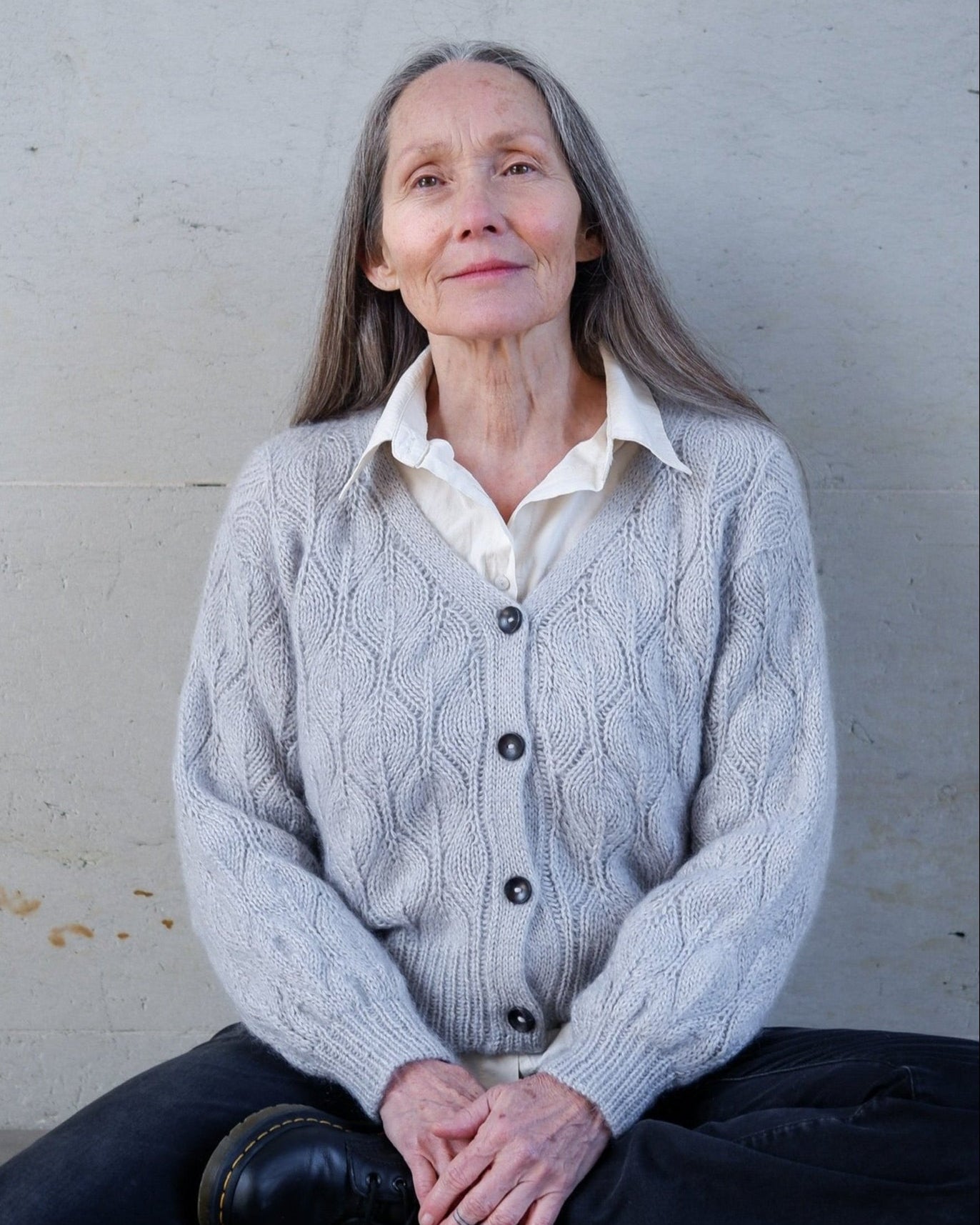 Olive Cardigan V-neck - Dansk