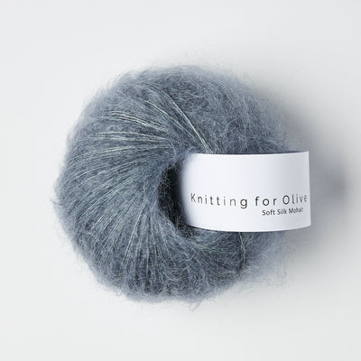 Knitting for Olive Soft Silk Mohair - Støvet Petroleumsblå