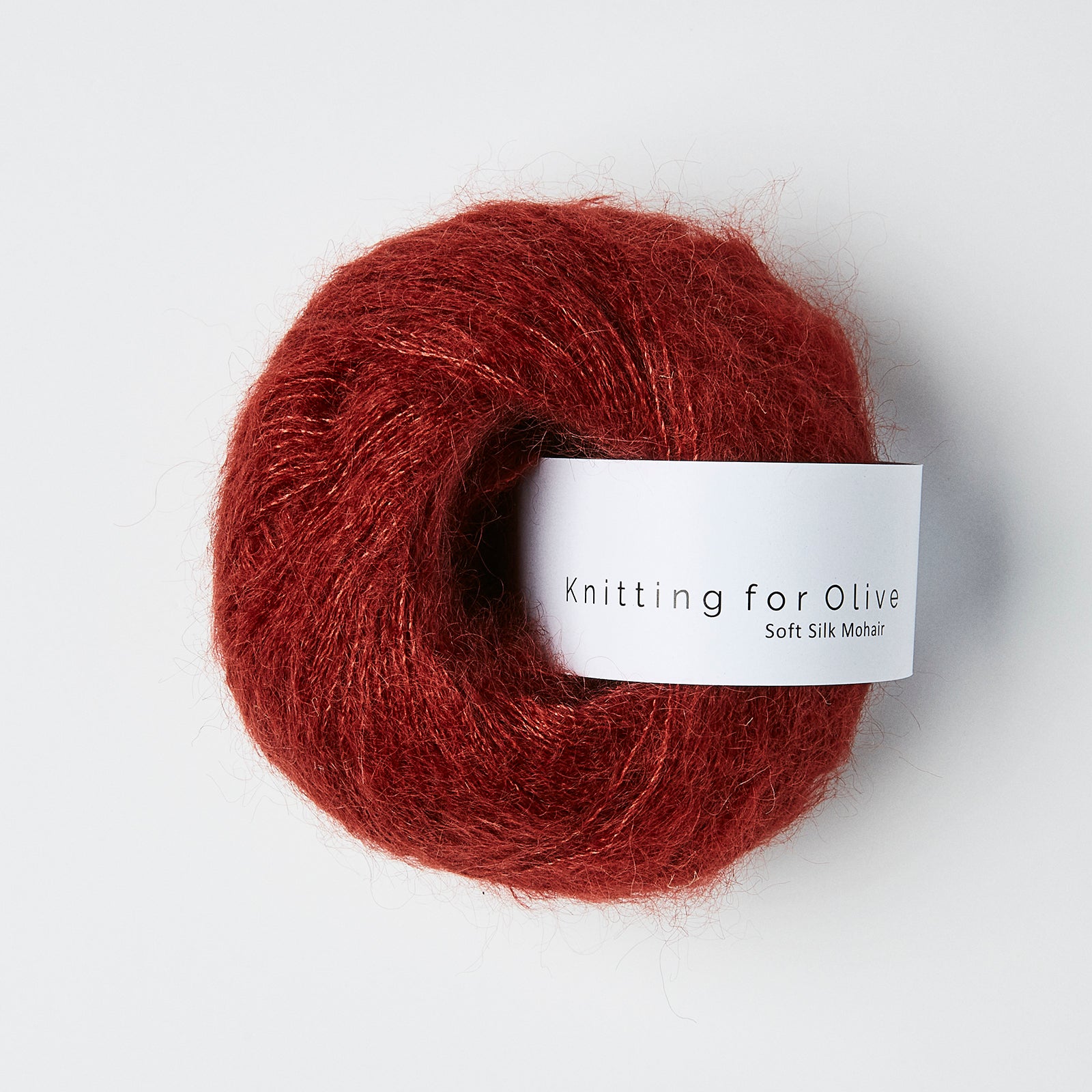 Merino som harmonerer med Soft Silk Mohair - Vinrød