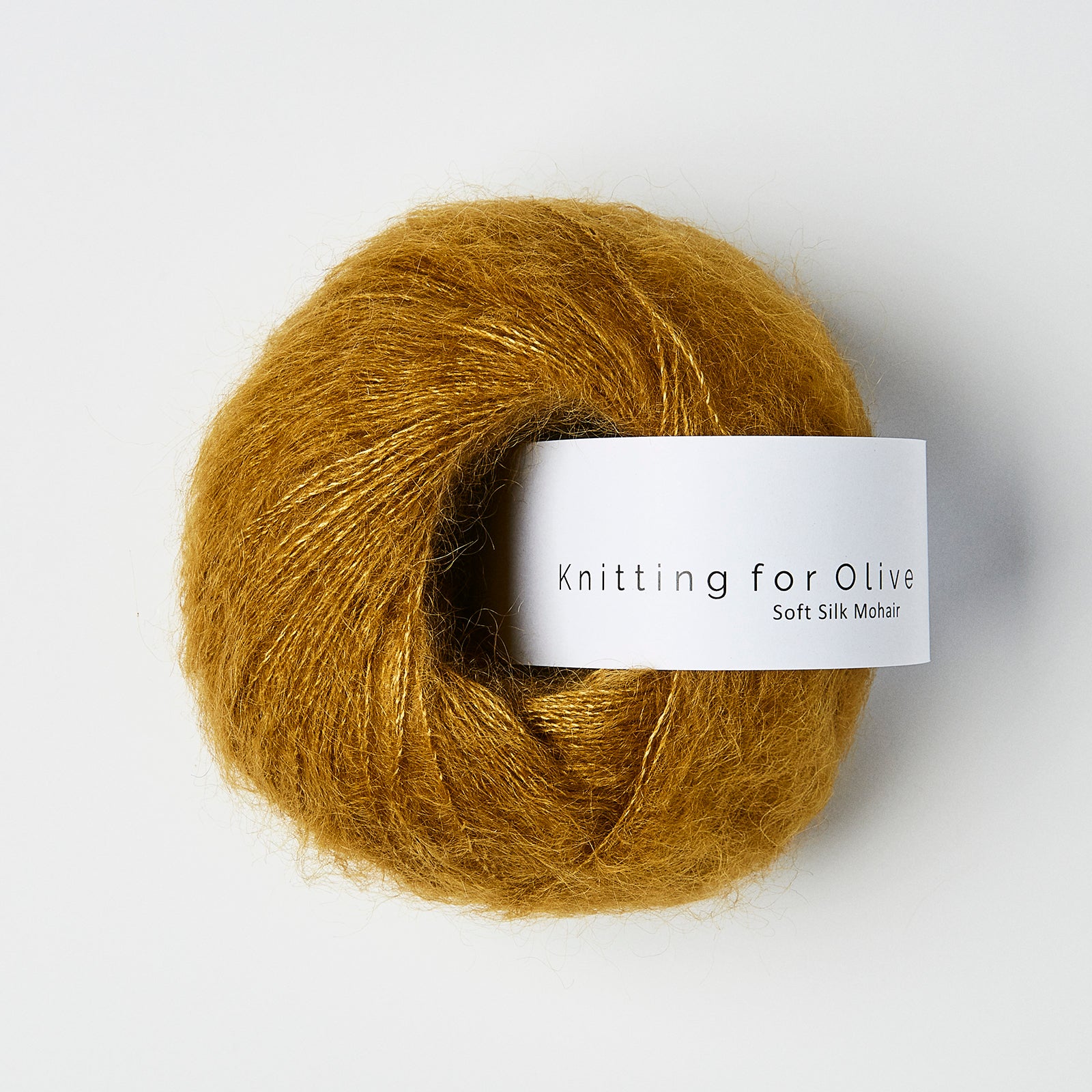 Heavy Merino som harmonerer med Soft Silk Mohair - Mørk Sennep