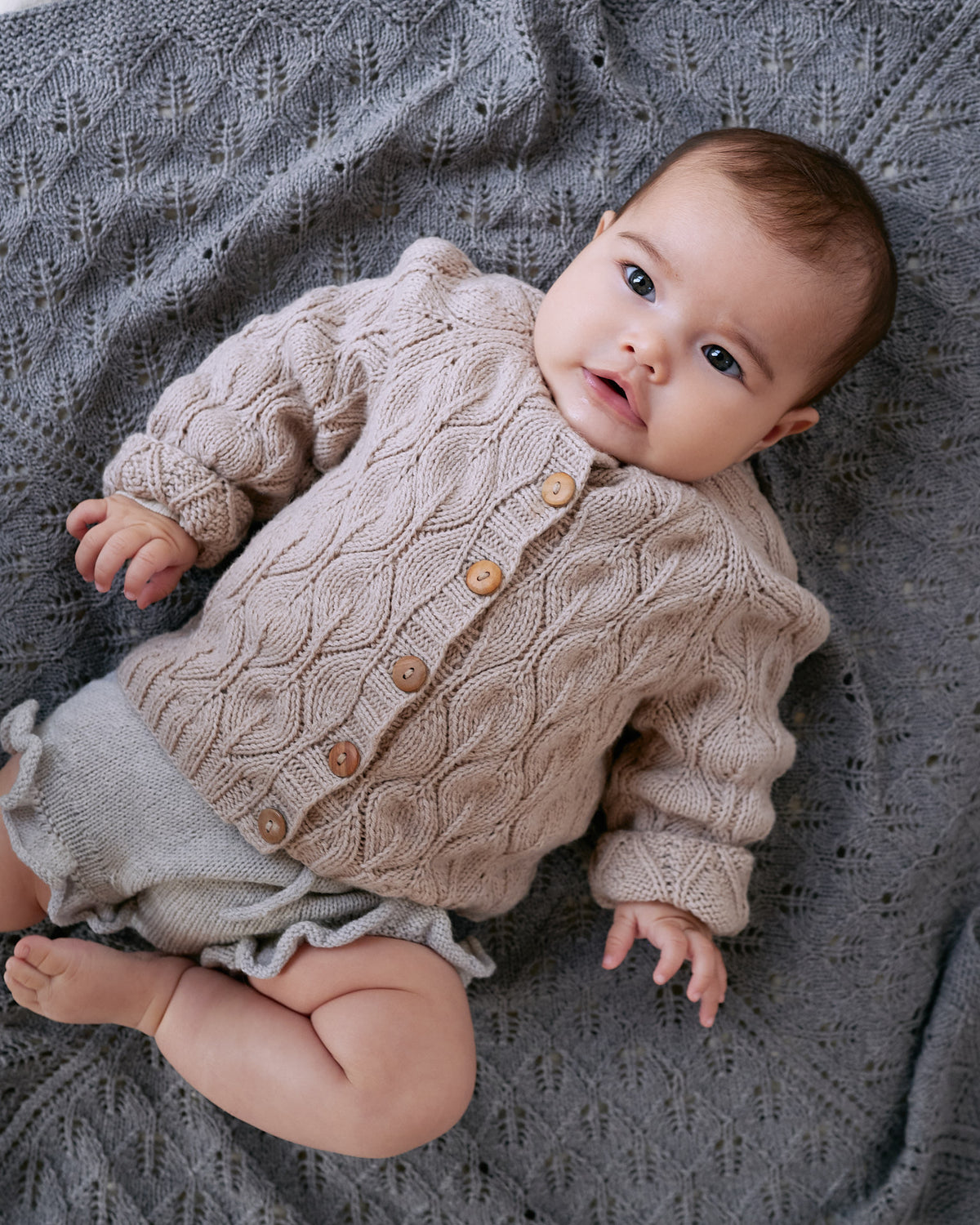 Olive Cardigan Barn - Dansk