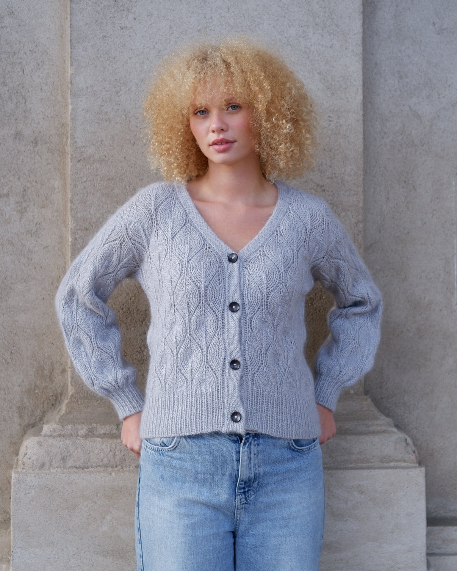 Olive Cardigan V-neck - Dansk