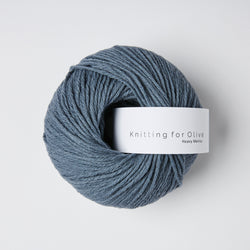 Knitting for Olive HEAVY Merino - Støvet Petroleumsblå