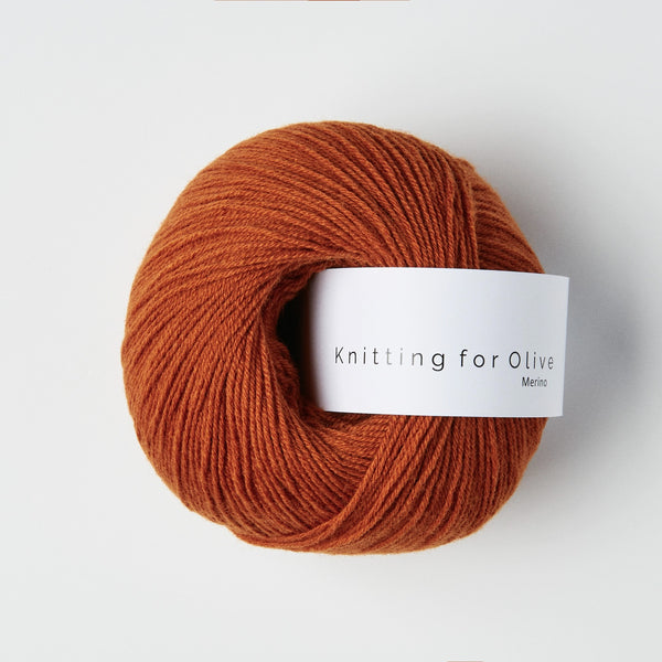 Knitting for Olive Merino - Brændt Orange