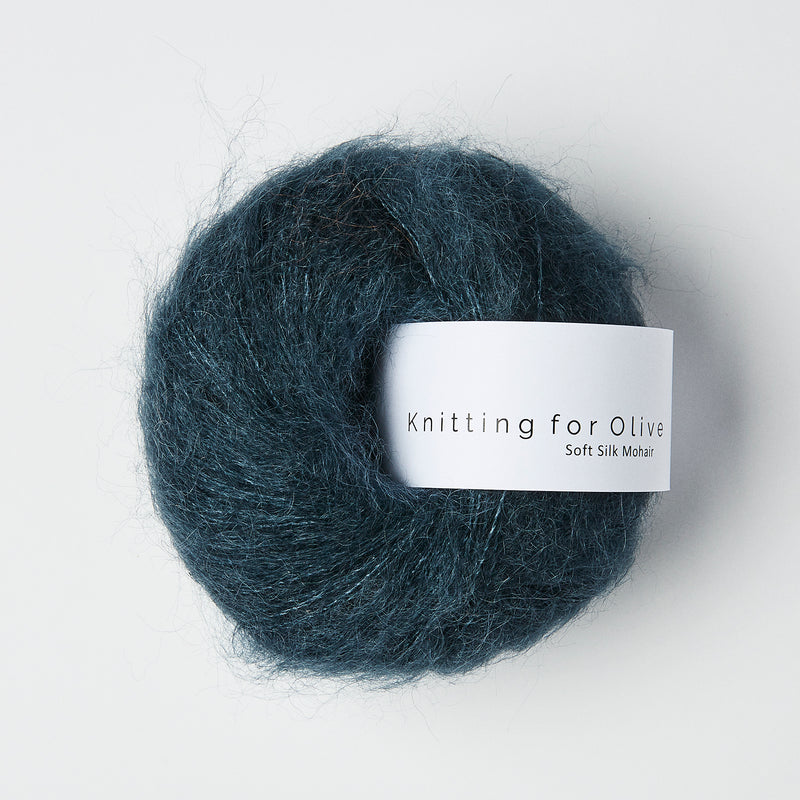 Knitting for Olive Soft Silk Mohair - Dyb Petroleumsblå
